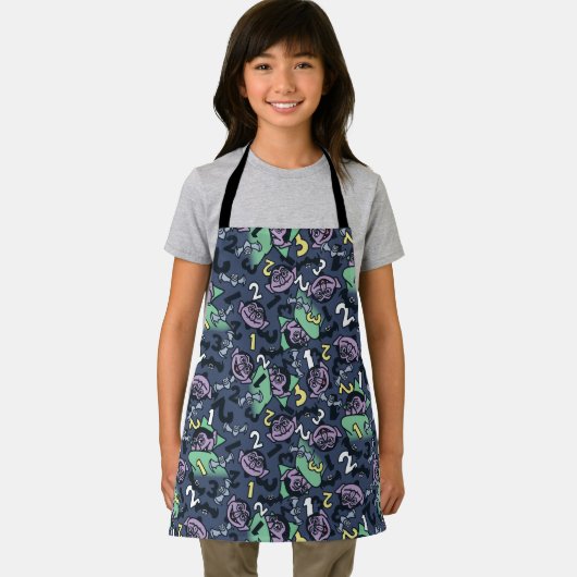 胡麻 | Count von Count Doodle Pattern エプロン (インサイチュ)