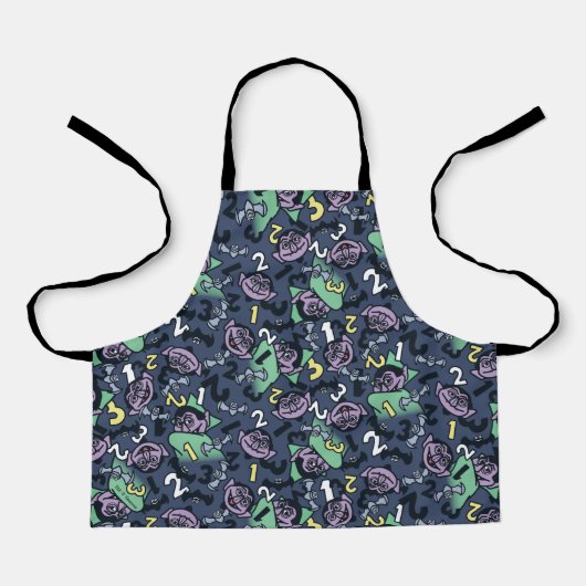 胡麻 | Count von Count Doodle Pattern エプロン (正面)