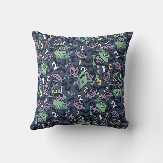 胡麻 | Count von Count Doodle Pattern クッション (裏面)
