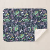 胡麻 | Count von Count Doodle Pattern シェルパブランケット (正面(横))