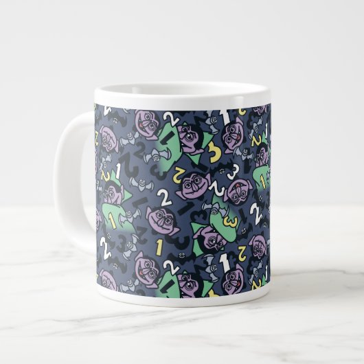胡麻 | Count von Count Doodle Pattern ジャンボコーヒーマグカップ (正面左)