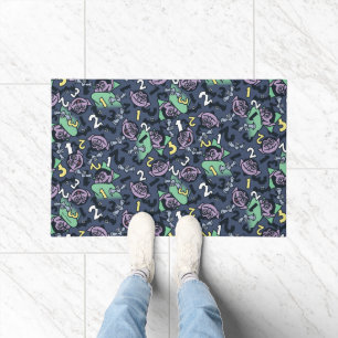 胡麻 Count von Count Doodle Pattern ドアマット