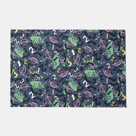 胡麻 | Count von Count Doodle Pattern ドアマット (正面)