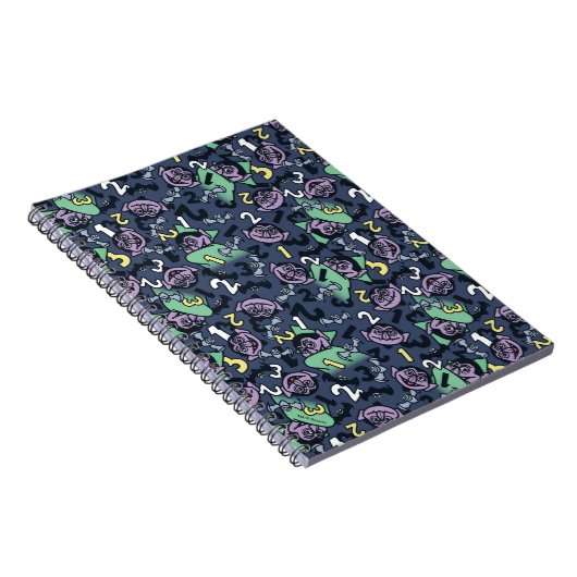 胡麻 | Count von Count Doodle Pattern ノートブック (右側)