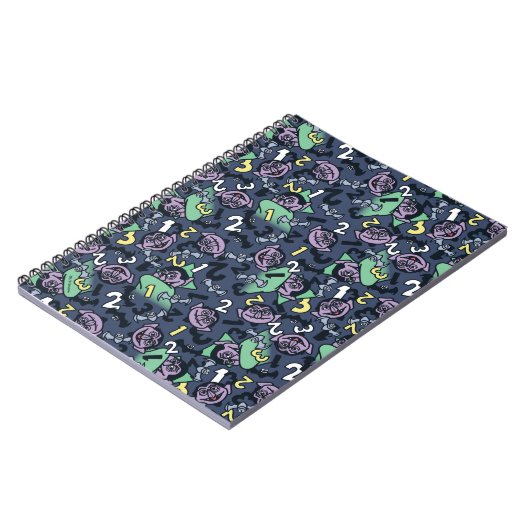 胡麻 | Count von Count Doodle Pattern ノートブック (左側)