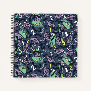 胡麻 Count von Count Doodle Pattern ノートブック