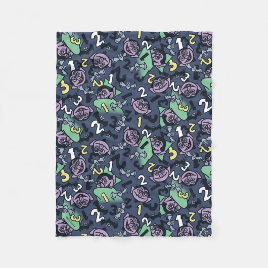 胡麻 | Count von Count Doodle Pattern フリースブランケット (正面)