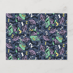 胡麻   Count von Count Doodle Pattern ポストカード