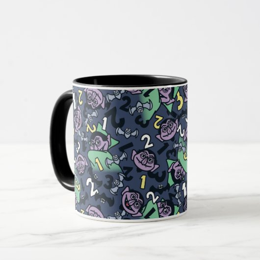 胡麻 | Count von Count Doodle Pattern マグカップ (正面左)