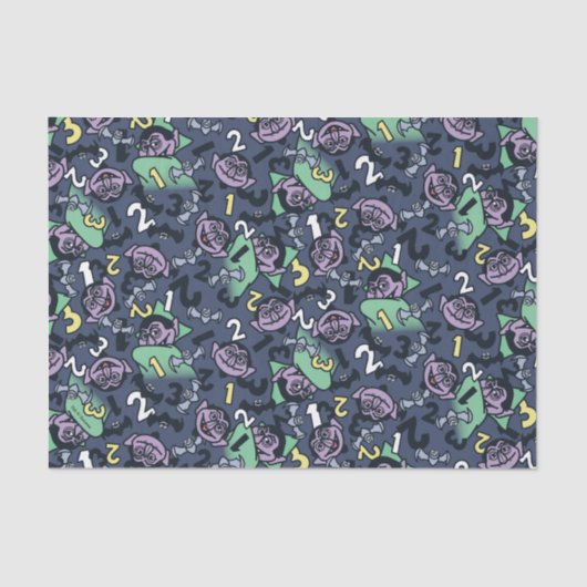 胡麻 | Count von Count Doodle Pattern 薄葉紙 (正面)