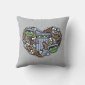 胡麻 | Oscar the Grouch Doodleハート クッション (裏面)