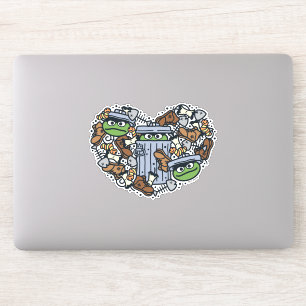 胡麻 Oscar the Grouch Doodleハート シール