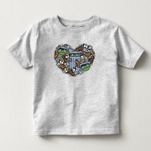 胡麻   Oscar the Grouch Doodleハート トドラーTシャツ
