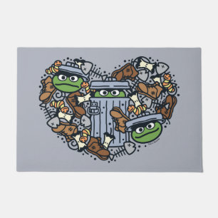 胡麻 Oscar the Grouch Doodleハート ドアマット