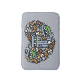 胡麻 | Oscar the Grouch Doodleハート バスマット (正面縦)