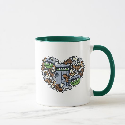 胡麻 | Oscar the Grouch Doodleハート マグカップ (右)