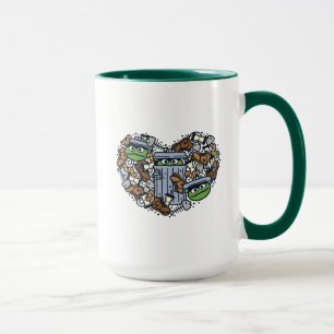 胡麻 Oscar the Grouch Doodleハート マグカップ