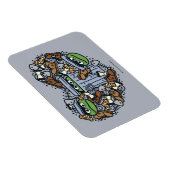 胡麻 | Oscar the Grouch Doodleハート マグネット (右側)