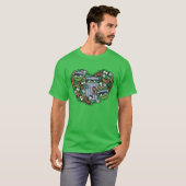 胡麻 | Oscar the Grouch Doodleハート Tシャツ (正面フル)