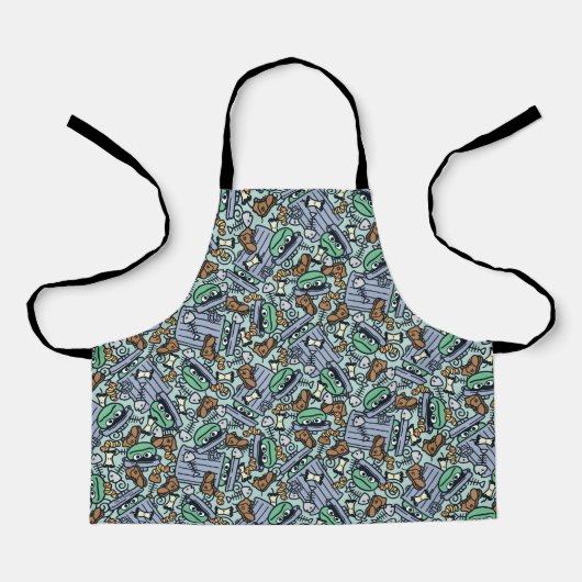 胡麻 | Oscar the Grouch Pattern エプロン (正面)