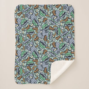 胡麻 Oscar the Grouch Pattern シェルパブランケット