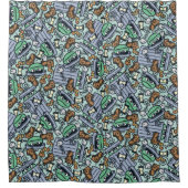 胡麻 | Oscar the Grouch Pattern シャワーカーテン (正面)