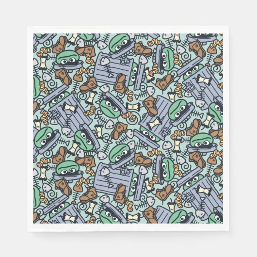 胡麻 | Oscar the Grouch Pattern スタンダードランチョンナプキン (正面)