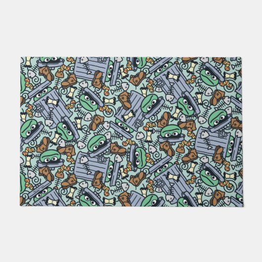 胡麻 | Oscar the Grouch Pattern ドアマット (正面)