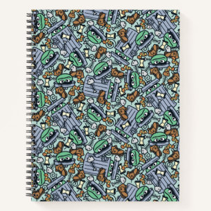 胡麻 Oscar the Grouch Pattern ノートブック