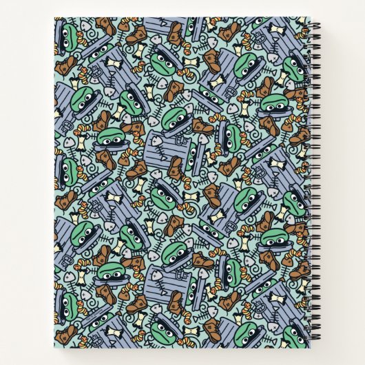 胡麻 | Oscar the Grouch Pattern ノートブック (裏面)