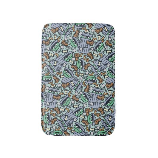 胡麻 | Oscar the Grouch Pattern バスマット (正面縦)