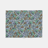 胡麻 | Oscar the Grouch Pattern フリースブランケット (正面(横))