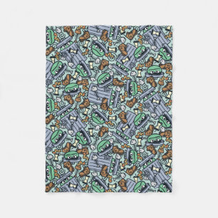 胡麻 Oscar the Grouch Pattern フリースブランケット