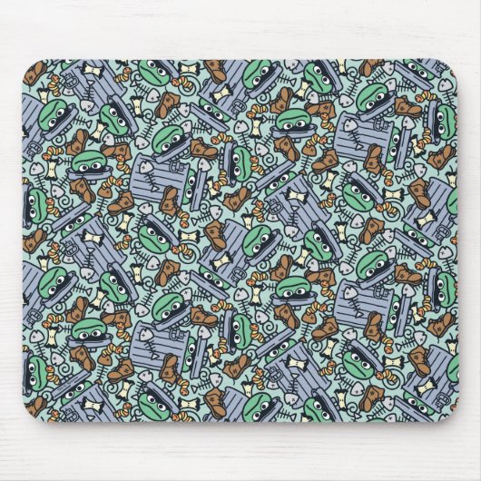 胡麻 | Oscar the Grouch Pattern マウスパッド (正面)
