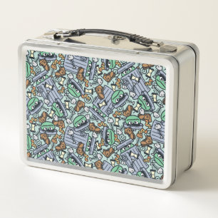 胡麻 Oscar the Grouch Pattern メタルランチボックス