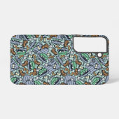 胡麻 | Oscar the Grouch Pattern Samsung Galaxyケース (裏面横)