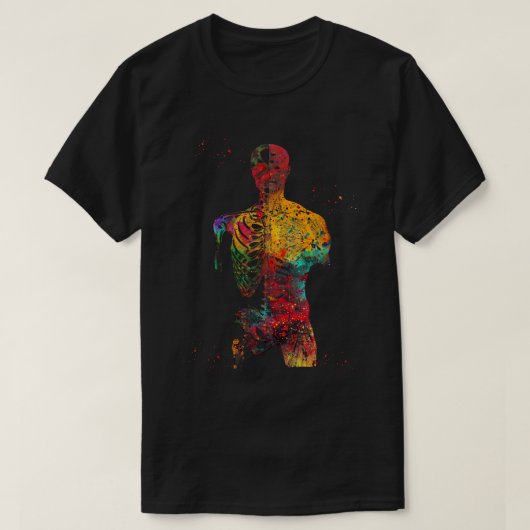 胴体の骨と筋肉 Tシャツ (デザイン正面)