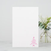 胸ががんがリボンで覆われたクリスマスツリー 便箋 (スタンド正面)