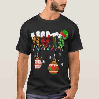 胸のナッツおもしろいカップルのクリスマス栗大人 Tシャツ