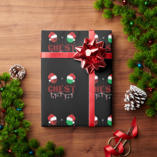 胸のナッツ クリスマスマッチング クリスマスのカップル ラッピングペーパー