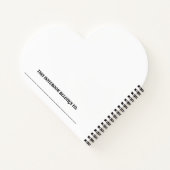 胸の厚い胸の形のスプラッシュで大胆さ ノートブック (裏面)