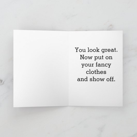 胸の手術おめでとう漫画おもしろいアート カード (内部)