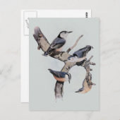 胸の赤と白高い裸足 ポストカード (正面/裏面)