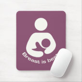 胸はアイコ最高のン- Mauve マウスパッド (マウス)