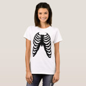 胸プリント付き白人女性Tシャツ Tシャツ (正面フル)