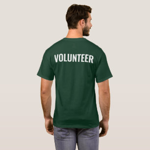 胸ポケットロゴボランティアバック Tシャツ