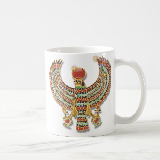 胸古代エジプトの《鳥》ハヤブサ コーヒーマグカップ (右)