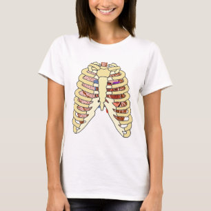 胸郭の肺及びハート Tシャツ