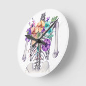 胸郭 ラウンド壁時計 (傾斜)
