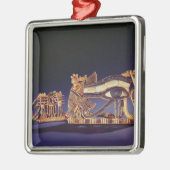 胸Djedの柱および胸wedjetの目 メタルオーナメント (左)